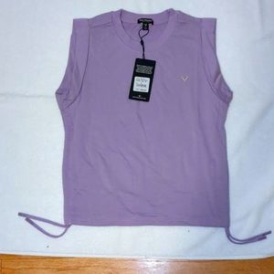 New True Religion Ruched Tank Top Purple Size Small